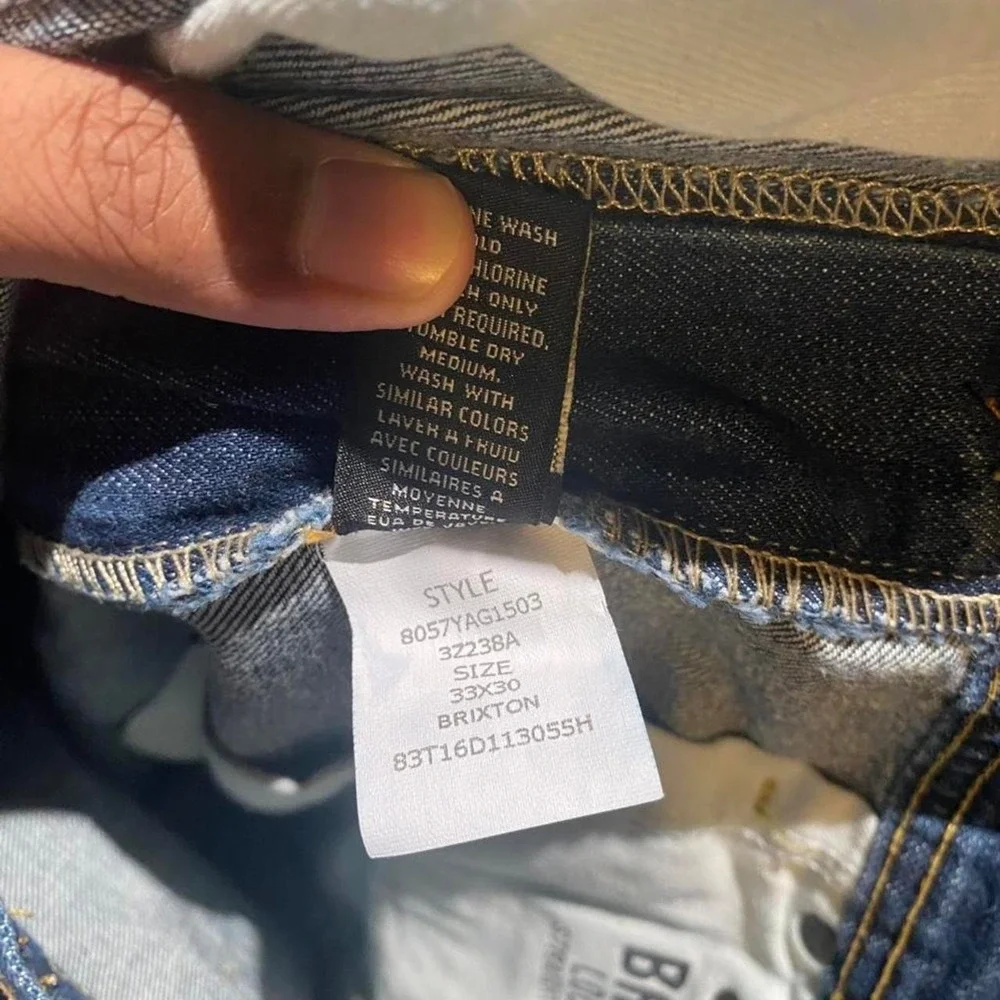 Vintage Brixton blue‎ polo denim jeans Size 33x30